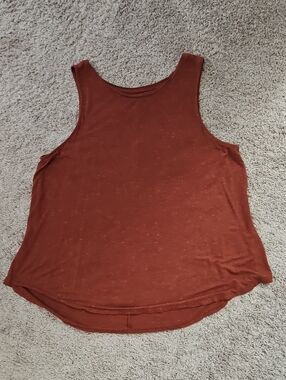 Old Navy Sleeveless Tunic Tank Top in Rust W/ Gold Specks